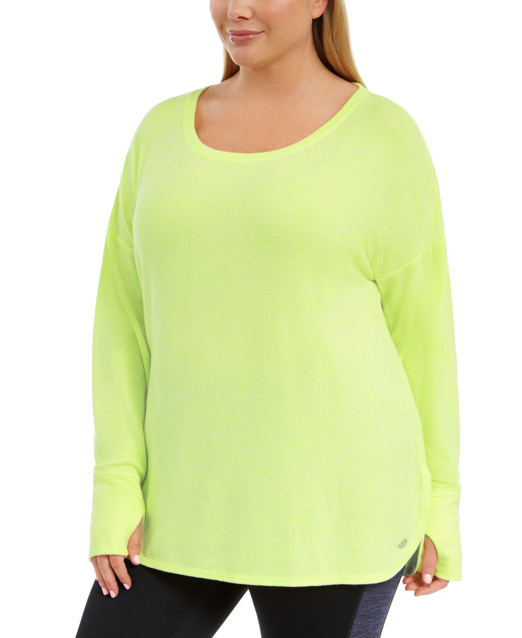 Ideology Plus Women's Long-Sleeve Athletic Sweatshirt, Barbell, 1X
