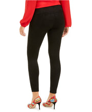 Load image into Gallery viewer, INC Plus Women's Pintucked Moto Suede High-Waisted Leggings, Black, 3X
