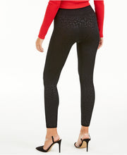 Load image into Gallery viewer, INC Women's Seamless Animal-Print High-Waisted Leggings, Black, XS/S
