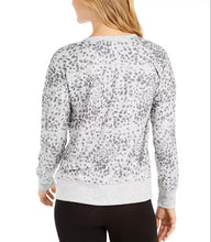 Load image into Gallery viewer, Ideology Women&#39;s Printed Split-Neck Athletic Top, Grey Whisper HT, XL
