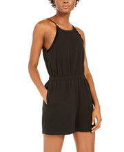 Load image into Gallery viewer, INC Women's Cotton Halter-Neck Romper, Deep Black, Small
