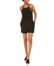 Load image into Gallery viewer, INC Women's Cotton Halter-Neck Romper, Deep Black, Small
