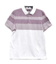 Load image into Gallery viewer, Alfani Men&#39;s Twill Striped Knit Polo Shirt, Ripe Burgundy, M

