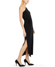 Load image into Gallery viewer, INC Petite Women&#39;s One-Shoulder Belted Maxi Dress, Deep Black, PS
