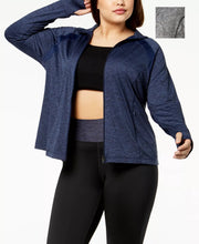 Load image into Gallery viewer, Ideology Women&#39;s Plus Size Rapidry Performance Zip Jacket, Noir, 2X
