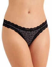 Load image into Gallery viewer, Jenni Women&#39;s Lace-Trim Thong, Tonal Leo Print, XXXL
