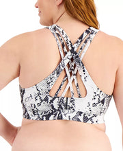 Load image into Gallery viewer, ID Ideology Women&#39;s Snake-Print Match Sports Bra, Snake White, 1X
