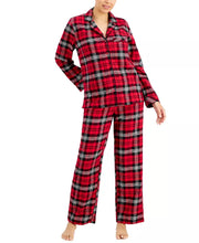 Load image into Gallery viewer, Charter Club Printed Cotton Flannel Pajama Set, S, Red
