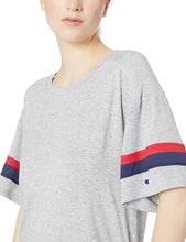 Load image into Gallery viewer, Champion Women&#39;s Gym Issue Football Tee, Oxford Gray Heather, S
