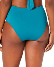 Load image into Gallery viewer, Bar III Women&#39;s Sunset Solids Ring High-Waist Bottoms, Teal, S
