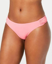 Load image into Gallery viewer, Bar III Women&#39;s Sunset Side-Shirred Hipster Bikini Bottoms, Pink, S
