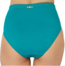 Load image into Gallery viewer, LAUREN RALPH LAUREN Women&#39;s High Waist Ruched Bikini Bottom, Green, 8
