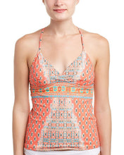 Load image into Gallery viewer, Nanette Lepore Women's Bindi Honey Goddess Strappy Tankini Top, Coral, XS

