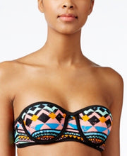 Load image into Gallery viewer, Bikini Nation Women&#39;s Tribal Vibes Printed Underwire Bikini Top, Multi, S
