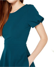 Load image into Gallery viewer, Speechless Juniors&#39; Skater Jewel Neck Dress, Evergreen, L

