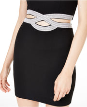 Load image into Gallery viewer, Speechless Juniors&#39; Cutout Bodycon Y-Neck Party Dress, Black, 5/S
