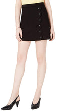 Load image into Gallery viewer, Maison Jules Women's Scalloped Button-Detail Skirt, Black, XL

