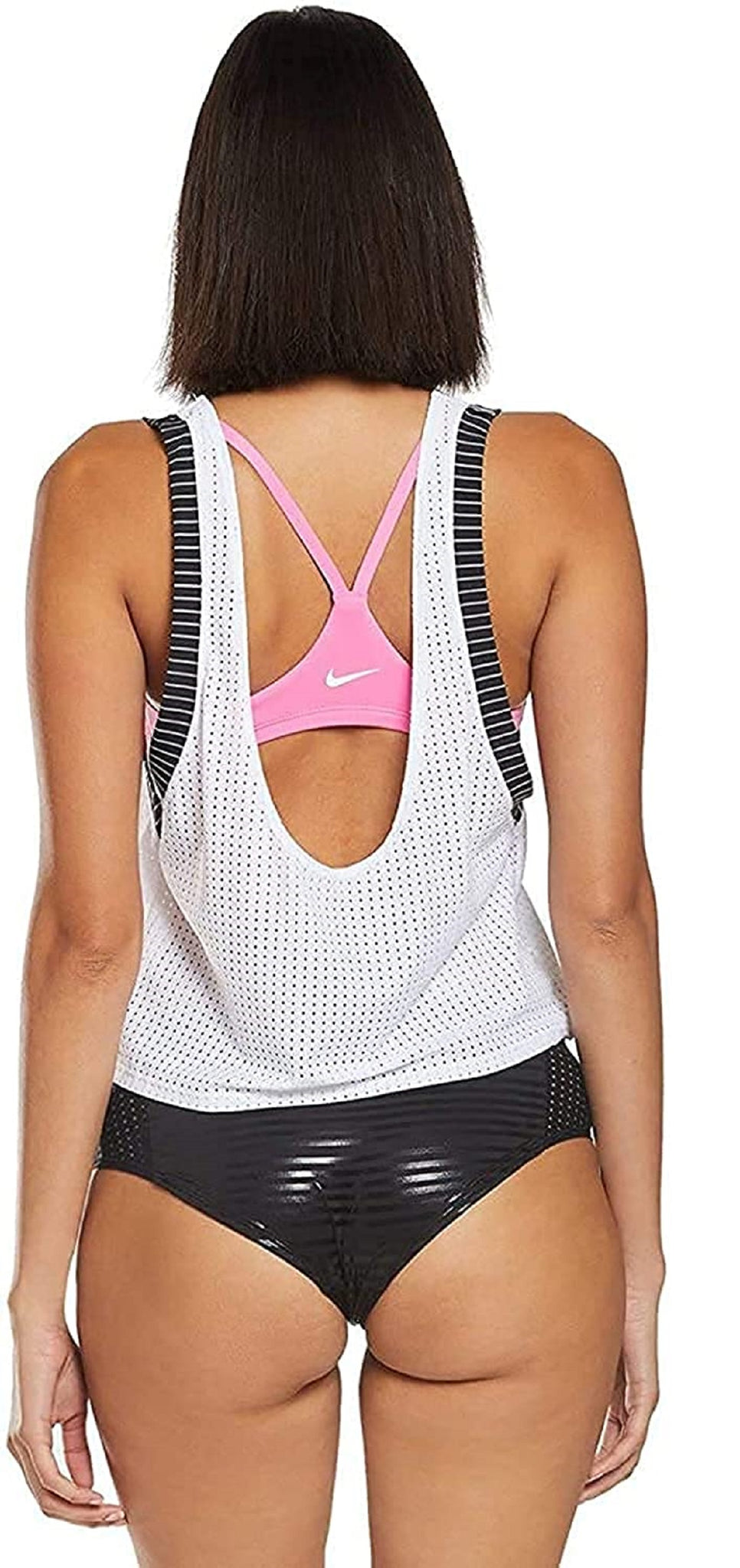 Nike sport mesh sale layered tankini top