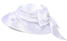 Load image into Gallery viewer, August Hats Women&#39;s Draped Satin Hatinator, White, One size
