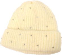 Load image into Gallery viewer, INC International Concepts Allover Gemstone Beanie Knit Hat, Ivory
