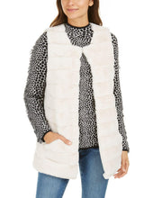 Load image into Gallery viewer, INC Women's Quilted Faux-Fur Super-Soft  Duster, Ivory, S/M
