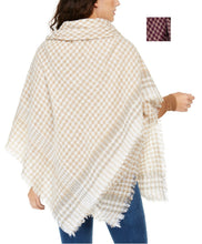Load image into Gallery viewer, Charter Club Women's Plaid Faux-leather Clip Toggle Wrap, Wineberry
