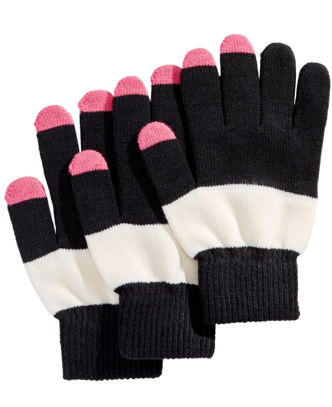 INC International Concepts Pair +1 Tech Glove Set, Black, One size
