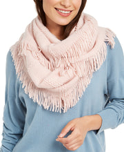 Load image into Gallery viewer, INC Women's Raschel-Knit Loop Scarf With Fringe, Blush, One Size

