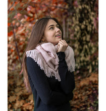 Load image into Gallery viewer, INC Women's Raschel-Knit Loop Scarf With Fringe, Blush, One Size
