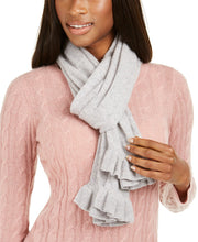Load image into Gallery viewer, Charter Club Women&#39;s Cashmere  Ruffle Ultra-Soft Muffler Scarf, Gray

