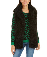 Load image into Gallery viewer, INC International Concepts Women's Teddy Collar Duster , Black, S/M

