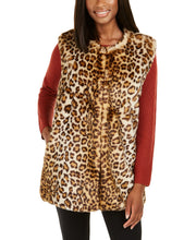 Load image into Gallery viewer, INC International Concepts Women's Leopard-Print Faux-Fur Duster, L/XL
