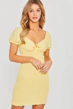 Load image into Gallery viewer, Belloago Women&#39;s Woven Solid Mini Smocked Dress
