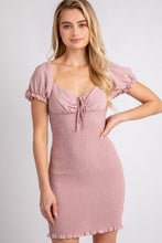 Load image into Gallery viewer, Belloago Women&#39;s Woven Solid Mini Smocked Dress
