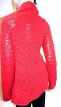 Load image into Gallery viewer, Jones New York Women's Cable Knit Shawl Draped Front Cardigan, Red, M
