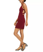 Load image into Gallery viewer, B Darlin Juniors&#39; V-neck Strappy Sheath Sleeveless Dress, Red Wine, 0
