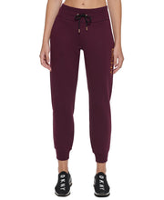 Load image into Gallery viewer, DKNY Sport  Women&#39;s Debossed Snakeskin-Print Logo Joggers, Bordeaux, M
