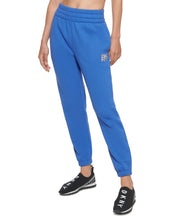 Load image into Gallery viewer, DKNY Sport Women&#39;s Tiger-Print Logo Jogger Pants, Blue, XS

