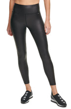 Load image into Gallery viewer, DKNY Sport Women&#39;s Faux Leather High Waist Ankle Leggings, Black, L
