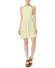 Load image into Gallery viewer, Bar III Women&#39;s Printed Sleeveless Fit &amp; Flare Dress, Yellow, XS
