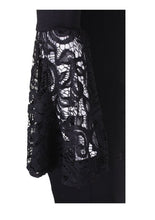 Load image into Gallery viewer, Bar III Womens Lace-Sleeve Sheath Dress, Black, X-Small

