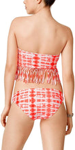 Load image into Gallery viewer, Raisins Junior&#39;s Cabo Kiss Tie-Dyed Bali Bandeau Bikini Top, Coral , M

