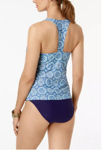 Load image into Gallery viewer, Island Escape Women's Road To Morocco Racerback Tankini Top, Navy, 6
