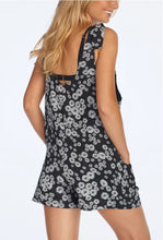 Load image into Gallery viewer, Raisins Women&#39;s Las Flores Printed Romper Cover-Up, Black, L
