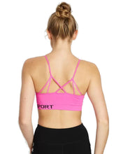 Load image into Gallery viewer, DKNY Women&#39;s Sport Seamless Strappy Low-Impact Sports Bra, Pink, XS
