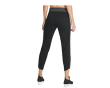 Load image into Gallery viewer, DKNY Women&#39;s Relaxed-Leg Ultra-Soft Fleece Panels Joggers, Black, M
