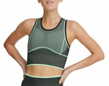 Load image into Gallery viewer, DKNY Women&#39;s Sport Printed Seamless Low-Impact Sports Bra, Green, S
