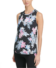 Load image into Gallery viewer, DKNY Women&#39;s Crewneck Sport Printed Logo Tank Top, Multicolored, L
