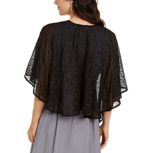 Load image into Gallery viewer, Cejon Women's Squiggle-Sequins Draped Shawl, Black, One size
