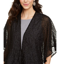 Load image into Gallery viewer, Cejon Women's Squiggle-Sequins Draped Shawl, Black, One size
